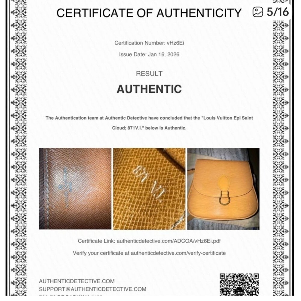 Louis Vuitton Saint Cloud GM Epi Kenyan Fawn Crossbody Saddle Bag LV - Picture 7 of 16